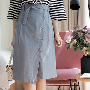 모로코 *skirt [벨트 SET 구성상품] [마55% 소재로 제작되었습니다]