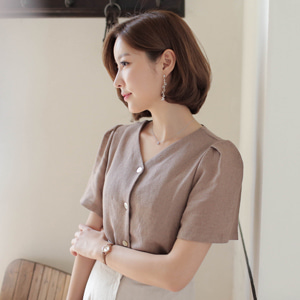 주엔 *blouse [린넨34% 소재로 제작되었습니다]