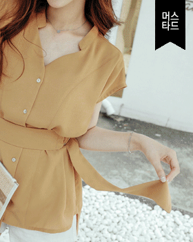  [시즌오프]로뎀린 *blouse [벨트 SET 구성상품]